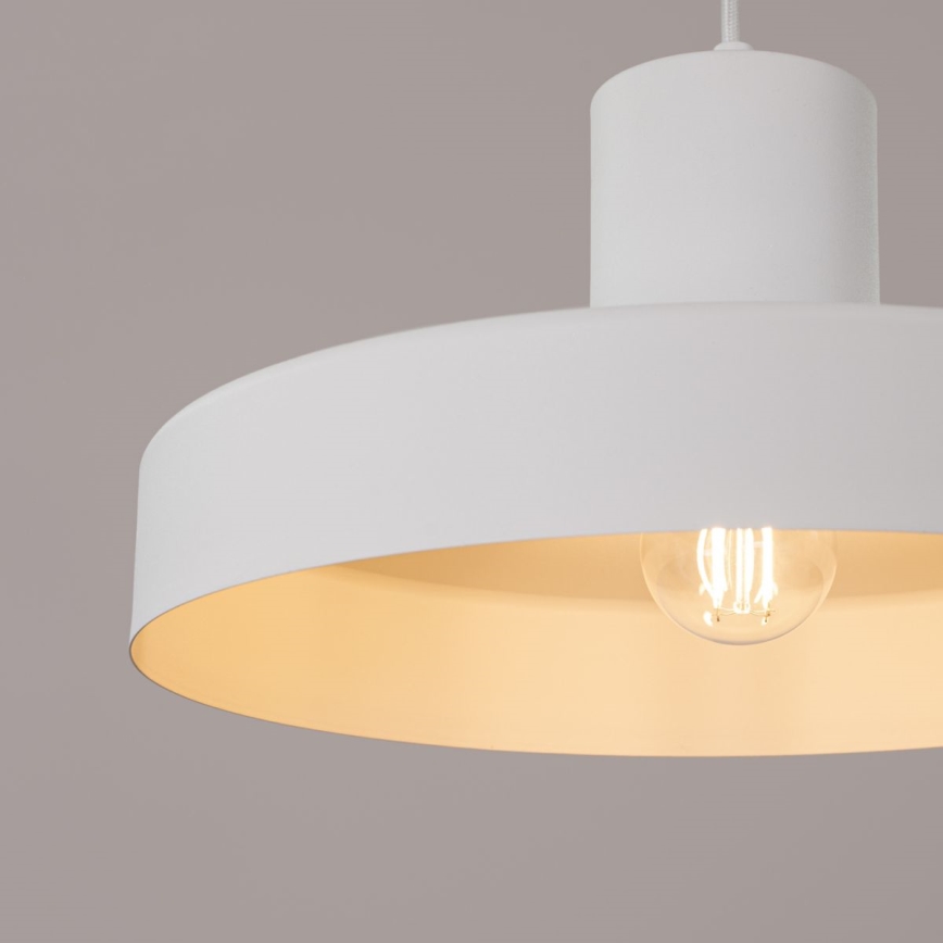 Κρεμαστό φωτιστικό οροφής BILO 1xE27/15W/230V διάμετρος 35 cm λευκό
