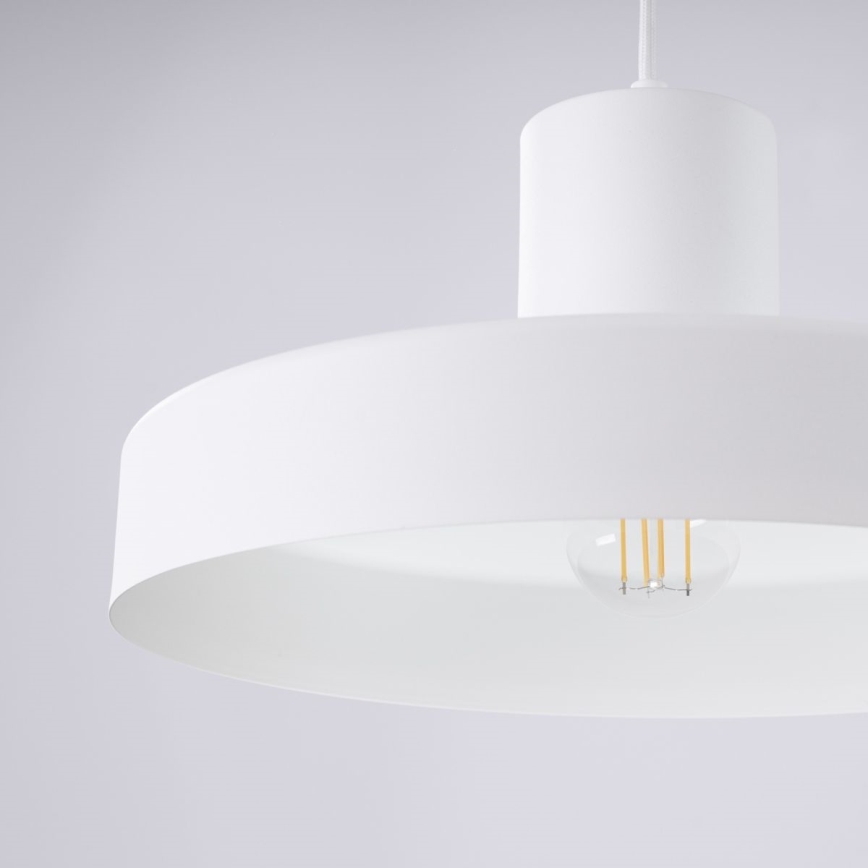 Κρεμαστό φωτιστικό οροφής BILO 1xE27/15W/230V διάμετρος 35 cm λευκό