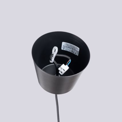 Κρεμαστό φωτιστικό οροφής BILO 1xE27/15W/230V διάμετρος 35 cm μαύρο