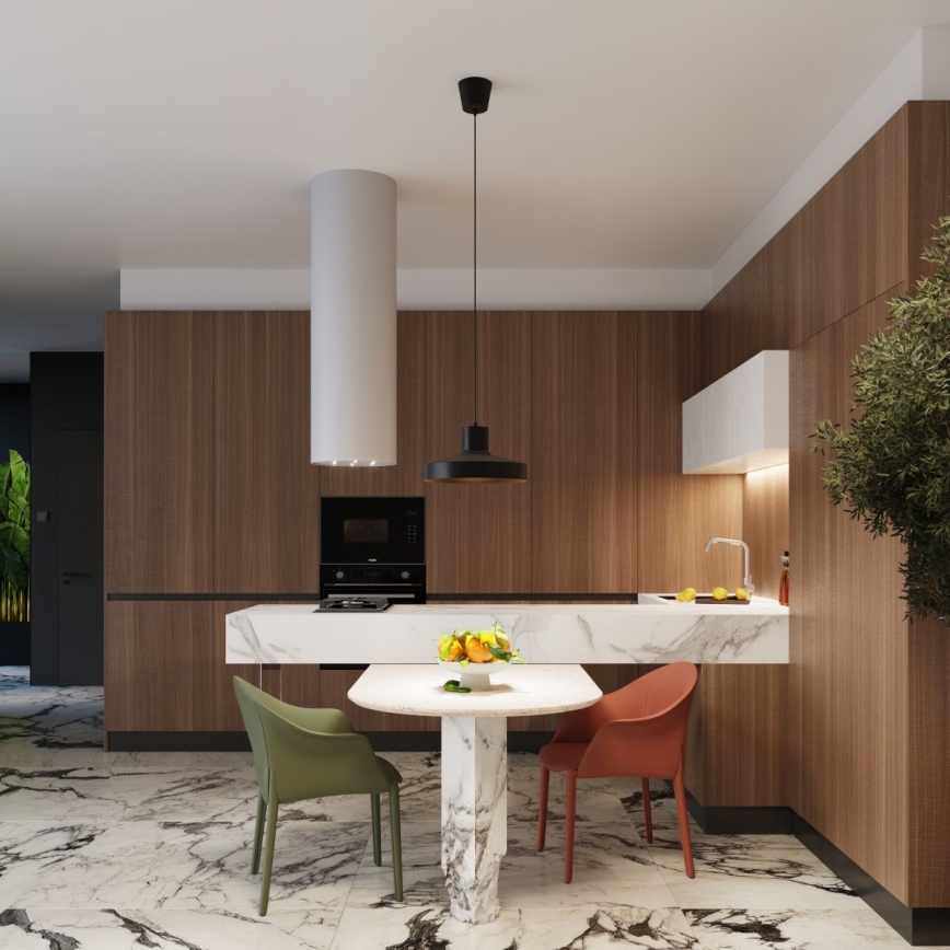 Κρεμαστό φωτιστικό οροφής BILO 1xE27/15W/230V διάμετρος 35 cm μαύρο
