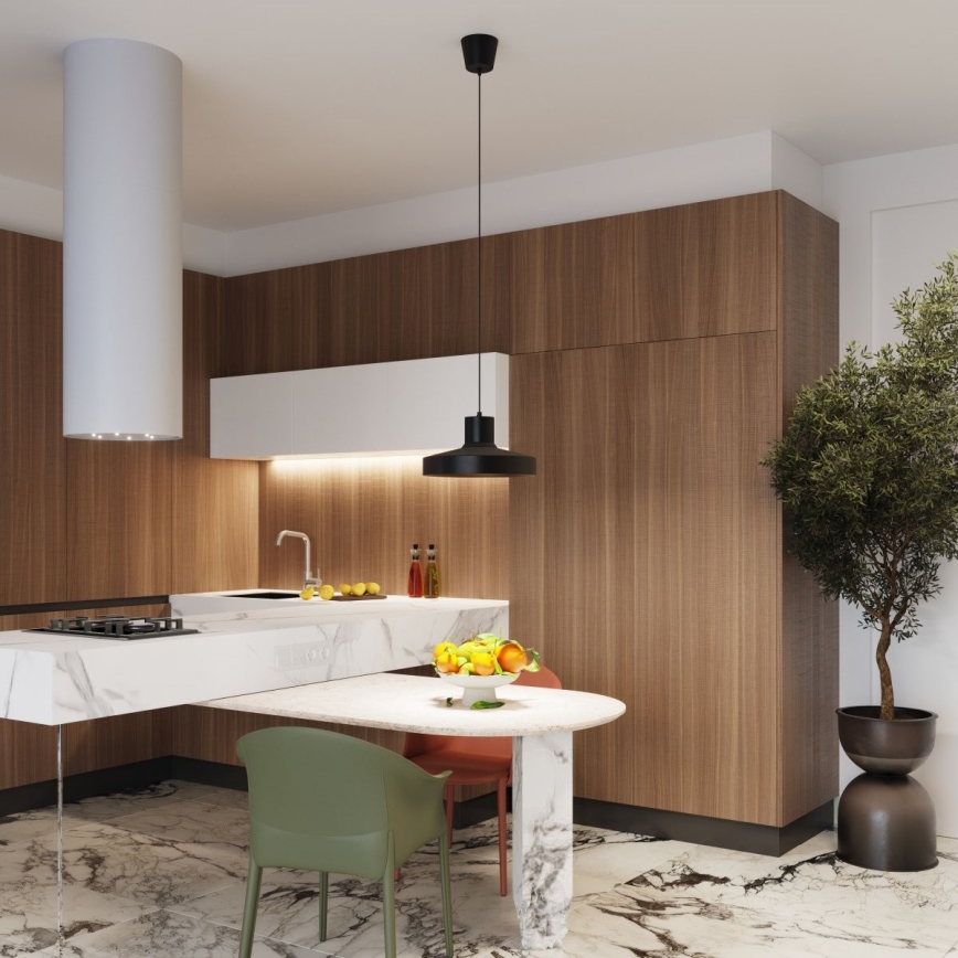 Κρεμαστό φωτιστικό οροφής BILO 1xE27/15W/230V διάμετρος 35 cm μαύρο