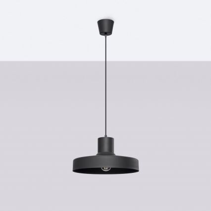 Κρεμαστό φωτιστικό οροφής BILO 1xE27/15W/230V διάμετρος 35 cm μαύρο