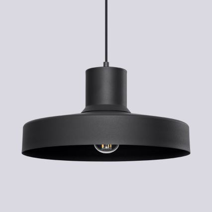 Κρεμαστό φωτιστικό οροφής BILO 1xE27/15W/230V διάμετρος 35 cm μαύρο