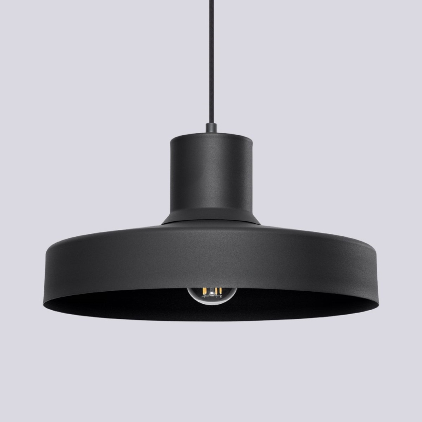 Κρεμαστό φωτιστικό οροφής BILO 1xE27/15W/230V διάμετρος 35 cm μαύρο
