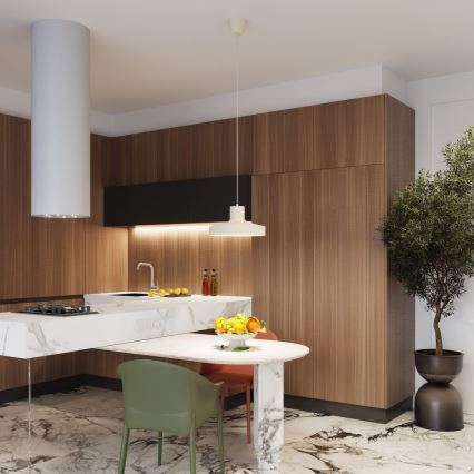 Κρεμαστό φωτιστικό οροφής BILO 1xE27/15W/230V διάμετρος 35 cm κρεμ