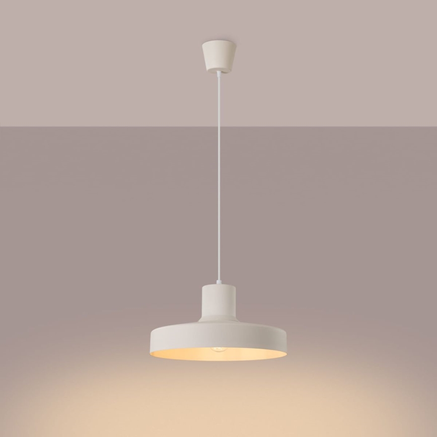 Κρεμαστό φωτιστικό οροφής BILO 1xE27/15W/230V διάμετρος 35 cm κρεμ