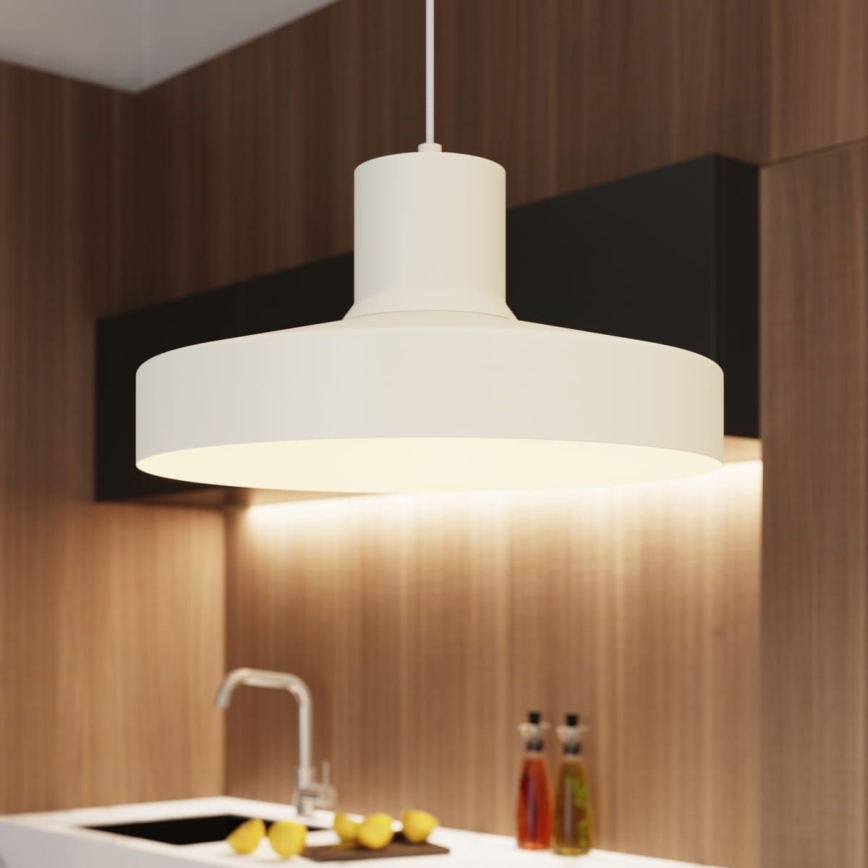 Κρεμαστό φωτιστικό οροφής BILO 1xE27/15W/230V διάμετρος 35 cm κρεμ