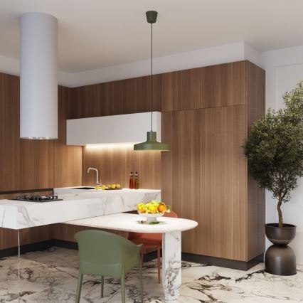 Κρεμαστό φωτιστικό οροφής BILO 1xE27/15W/230V διάμετρος 35 cm πράσινο