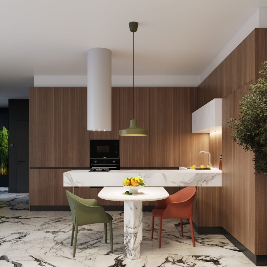 Κρεμαστό φωτιστικό οροφής BILO 1xE27/15W/230V διάμετρος 35 cm πράσινο