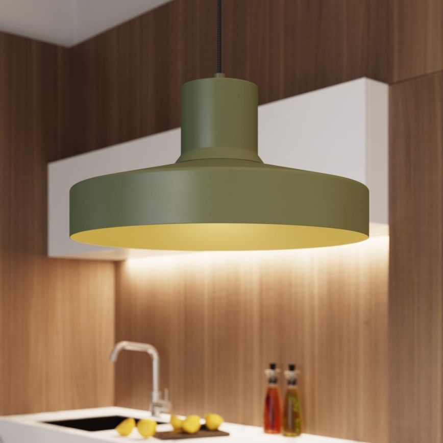 Κρεμαστό φωτιστικό οροφής BILO 1xE27/15W/230V διάμετρος 35 cm πράσινο