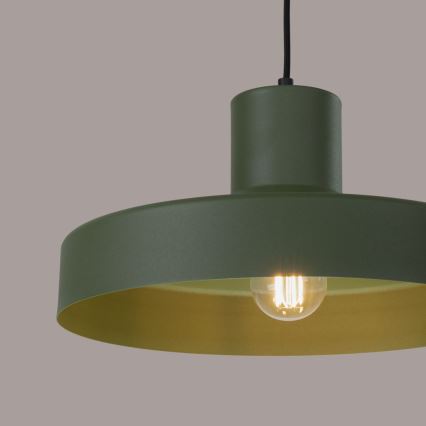 Κρεμαστό φωτιστικό οροφής BILO 1xE27/15W/230V διάμετρος 35 cm πράσινο