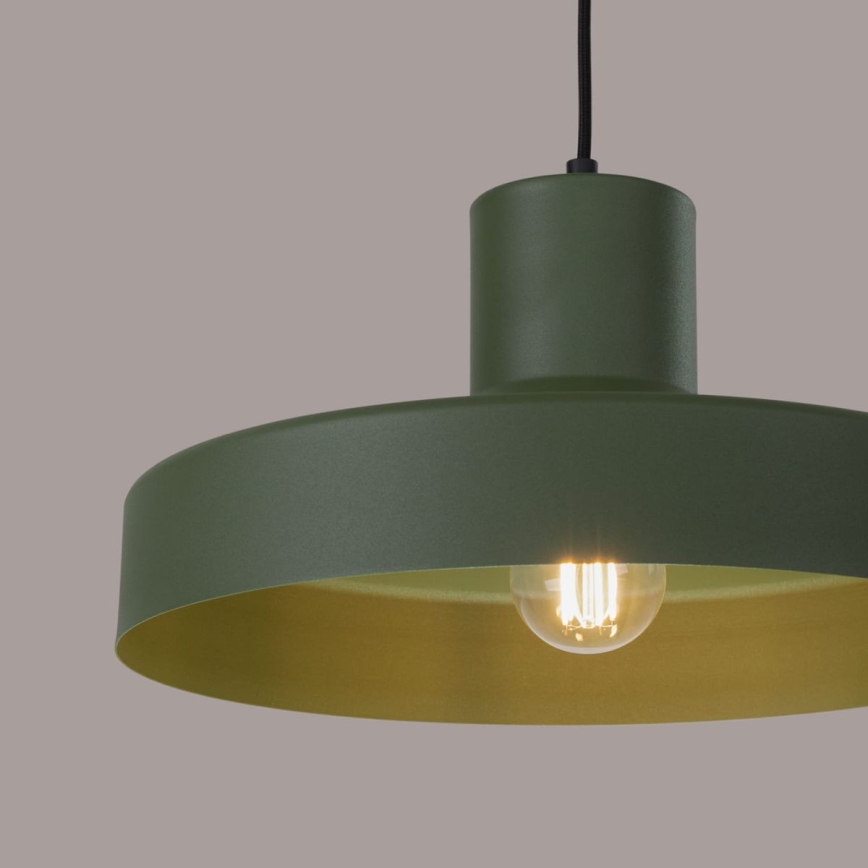 Κρεμαστό φωτιστικό οροφής BILO 1xE27/15W/230V διάμετρος 35 cm πράσινο