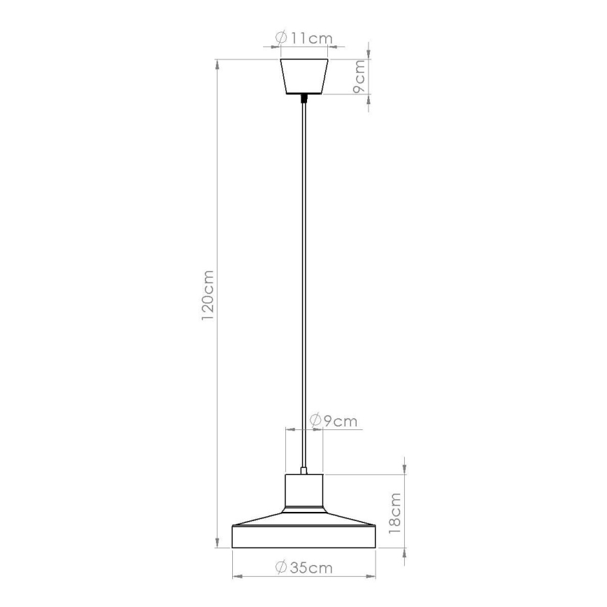 Κρεμαστό φωτιστικό οροφής BILO 1xE27/15W/230V διάμετρος 35 cm πράσινο