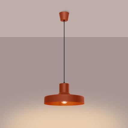 Κρεμαστό φωτιστικό οροφής BILO 1xE27/15W/230V διάμετρος 35 cm πορτοκαλί