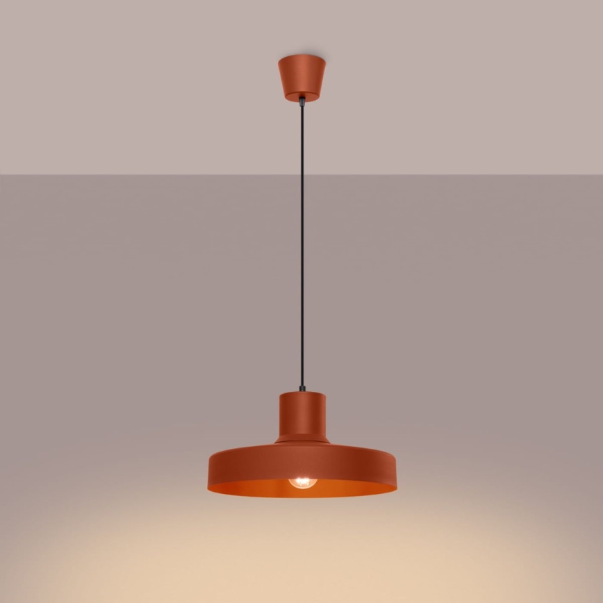 Κρεμαστό φωτιστικό οροφής BILO 1xE27/15W/230V διάμετρος 35 cm πορτοκαλί