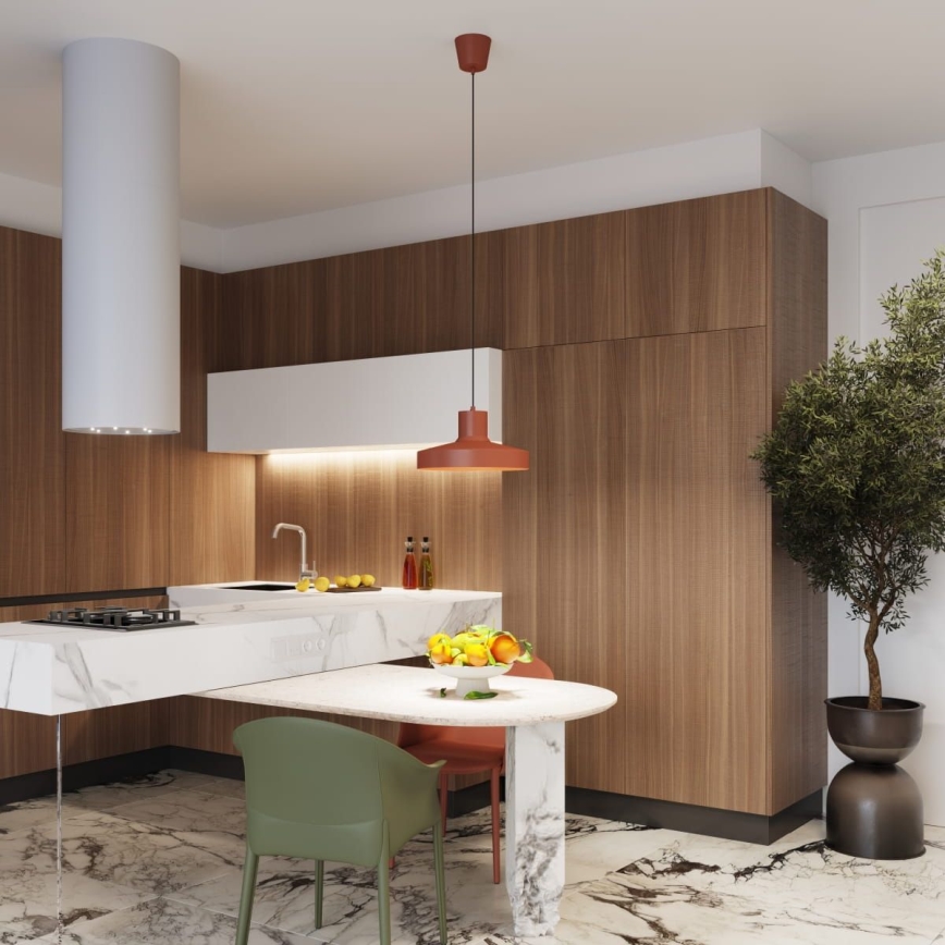 Κρεμαστό φωτιστικό οροφής BILO 1xE27/15W/230V διάμετρος 35 cm πορτοκαλί