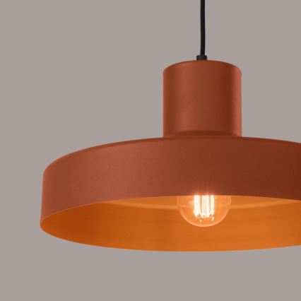 Κρεμαστό φωτιστικό οροφής BILO 1xE27/15W/230V διάμετρος 35 cm πορτοκαλί
