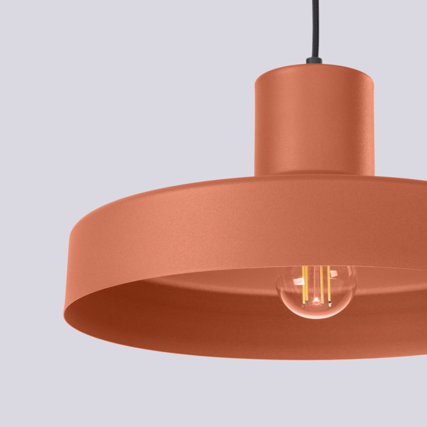 Κρεμαστό φωτιστικό οροφής BILO 1xE27/15W/230V διάμετρος 35 cm πορτοκαλί