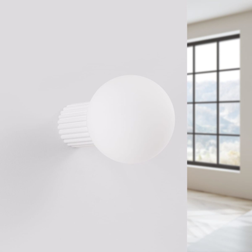 Επιτοίχιο φωτιστικό μπάνιου HALO 1xG9/8W/230V διάμετρος 12 cm IP44 λευκό