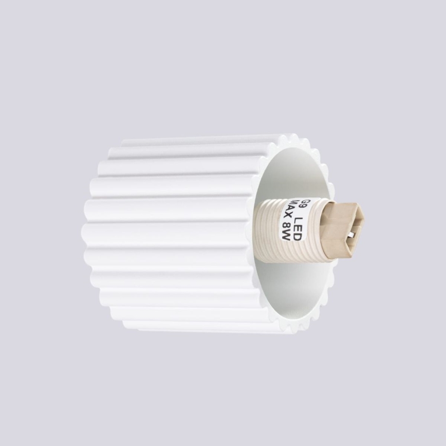 Επιτοίχιο φωτιστικό μπάνιου HALO 1xG9/8W/230V διάμετρος 12 cm IP44 λευκό