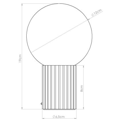 Eπιτραπέζιο φωτιστικό HALO 1xG9/8W/230V διάμετρος 12 cm λευκό