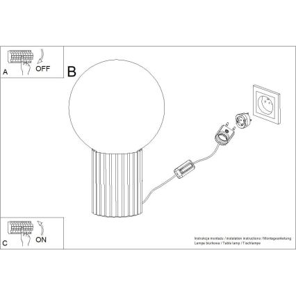Eπιτραπέζιο φωτιστικό HALO 1xG9/8W/230V διάμετρος 12 cm λευκό
