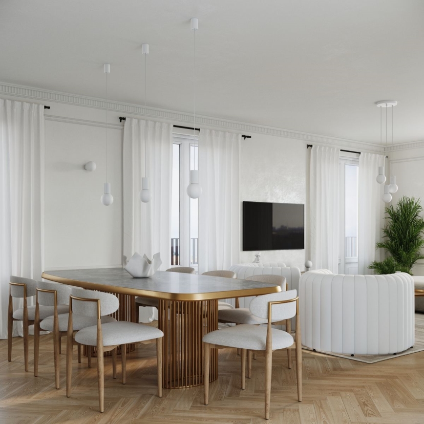 Eπιτραπέζιο φωτιστικό HALO 1xG9/8W/230V διάμετρος 12 cm λευκό