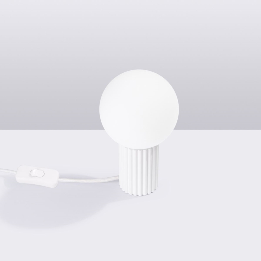 Eπιτραπέζιο φωτιστικό HALO 1xG9/8W/230V διάμετρος 12 cm λευκό