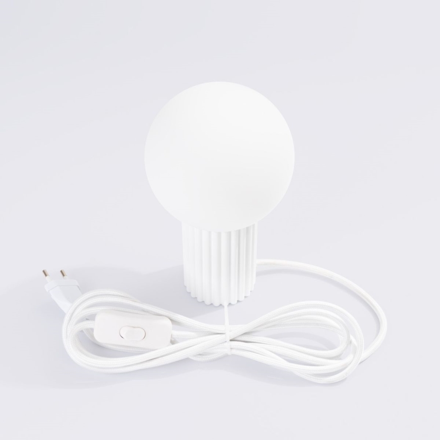 Eπιτραπέζιο φωτιστικό HALO 1xG9/8W/230V διάμετρος 12 cm λευκό