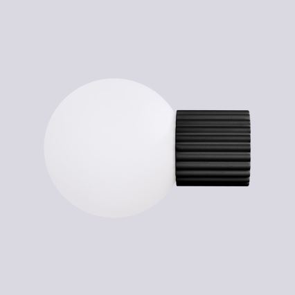 Επιτοίχιο φωτιστικό μπάνιου HALO 1xG9/8W/230V διάμετρος 12 cm IP44 μαύρο