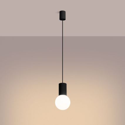 Κρεμαστό φωτιστικό οροφής HALO 1xG9/8W/230V διάμετρος 12 cm μαύρο