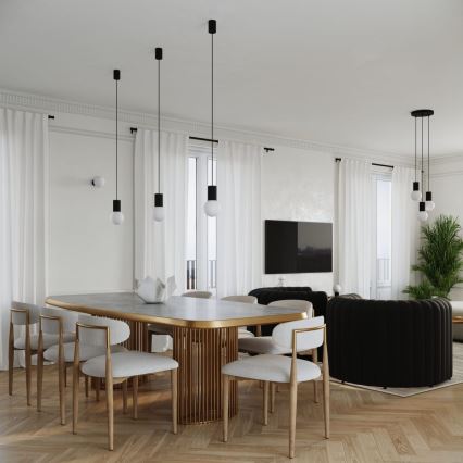 Κρεμαστό φωτιστικό οροφής HALO 1xG9/8W/230V διάμετρος 12 cm μαύρο