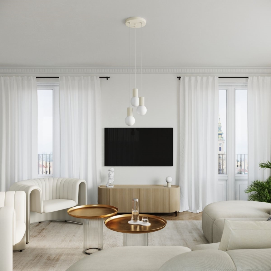 Eπιτραπέζιο φωτιστικό HALO 1xG9/8W/230V διάμετρος 12 cm κρεμ