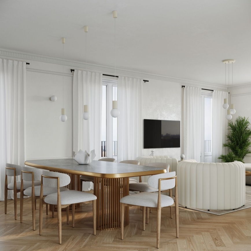 Eπιτραπέζιο φωτιστικό HALO 1xG9/8W/230V διάμετρος 12 cm κρεμ