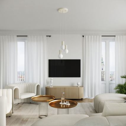 Eπιτραπέζιο φωτιστικό HALO 1xG9/8W/230V διάμετρος 12 cm κρεμ