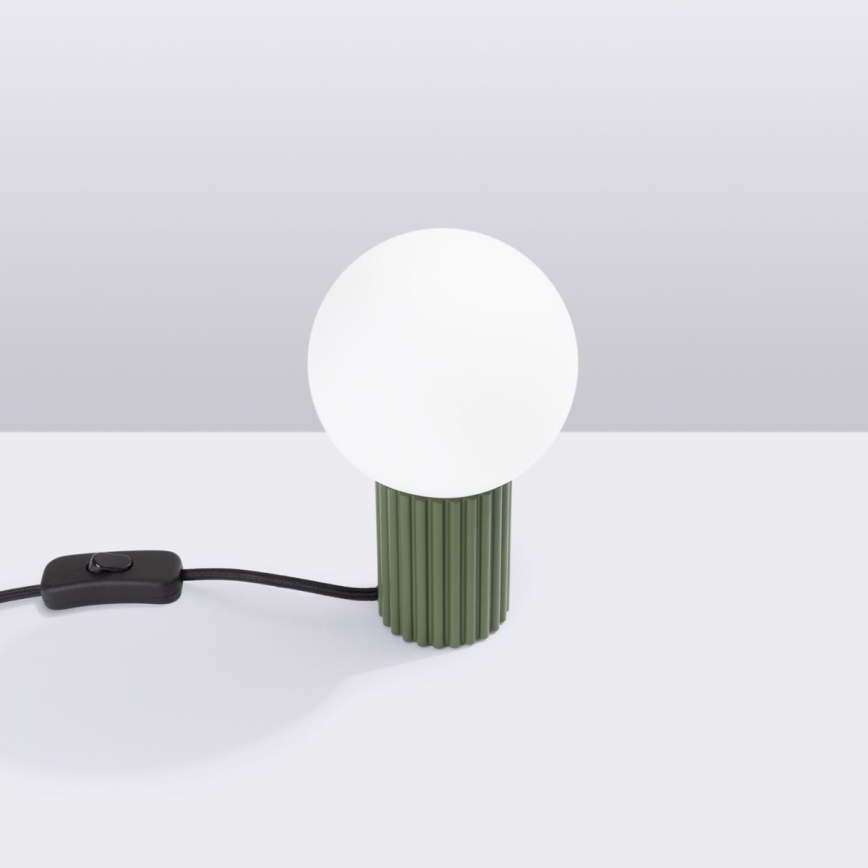 Eπιτραπέζιο φωτιστικό HALO 1xG9/8W/230V διάμετρος 12 cm πράσινο