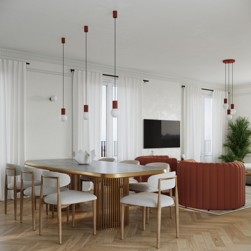 Κρεμαστό φωτιστικό οροφής HALO 1xG9/8W/230V διάμετρος 12 cm πορτοκαλί