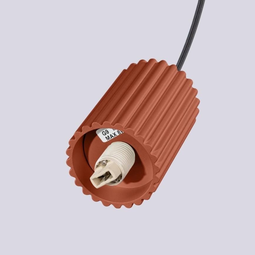 Κρεμαστό φωτιστικό οροφής HALO 1xG9/8W/230V διάμετρος 12 cm πορτοκαλί