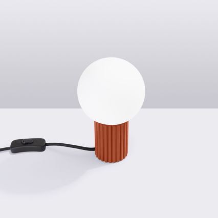 Eπιτραπέζιο φωτιστικό HALO 1xG9/8W/230V διάμετρος 12 cm πορτοκαλί