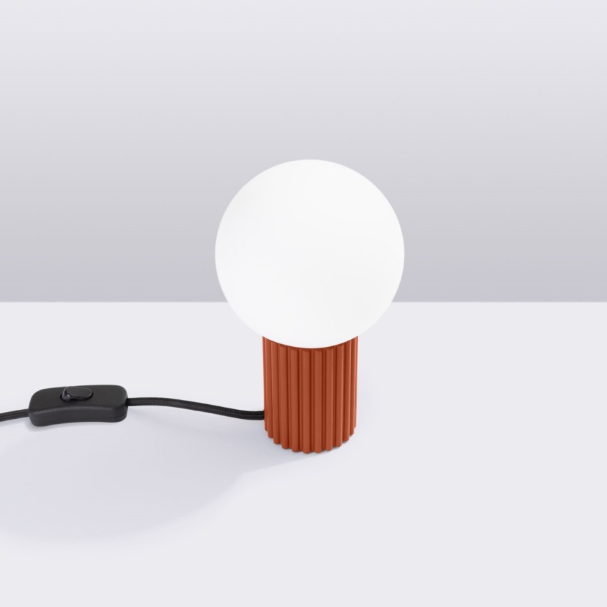 Eπιτραπέζιο φωτιστικό HALO 1xG9/8W/230V διάμετρος 12 cm πορτοκαλί