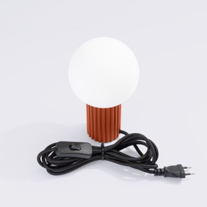Eπιτραπέζιο φωτιστικό HALO 1xG9/8W/230V διάμετρος 12 cm πορτοκαλί