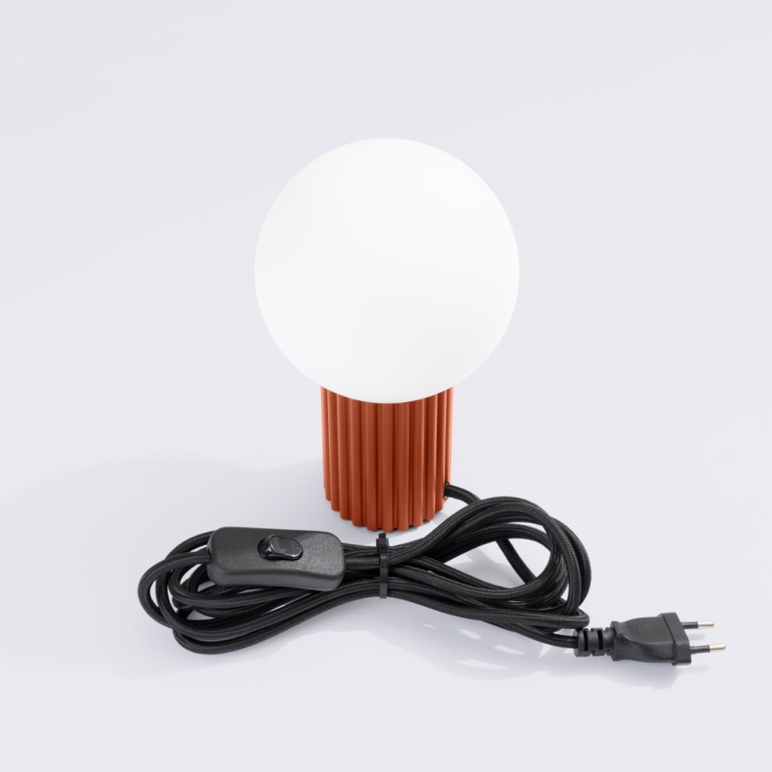 Eπιτραπέζιο φωτιστικό HALO 1xG9/8W/230V διάμετρος 12 cm πορτοκαλί