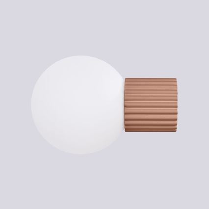 Επιτοίχιο φωτιστικό μπάνιου HALO 1xG9/8W/230V διάμετρος 12 cm IP44 καφέ