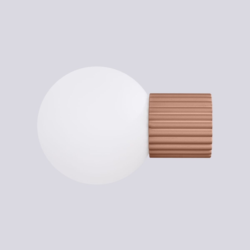 Επιτοίχιο φωτιστικό μπάνιου HALO 1xG9/8W/230V διάμετρος 12 cm IP44 καφέ