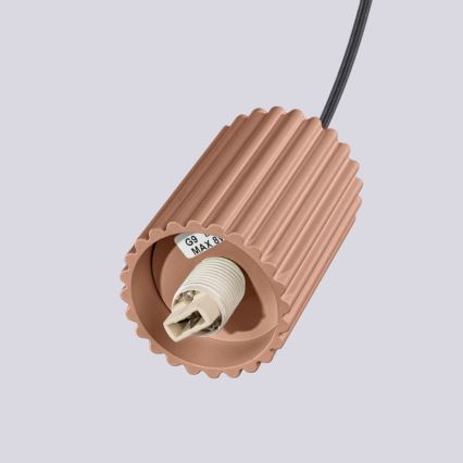 Κρεμαστό φωτιστικό οροφής HALO 1xG9/8W/230V διάμετρος 12 cm καφέ