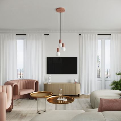 Eπιτραπέζιο φωτιστικό HALO 1xG9/8W/230V διάμετρος 12 cm καφέ