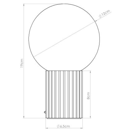 Eπιτραπέζιο φωτιστικό HALO 1xG9/8W/230V διάμετρος 12 cm καφέ