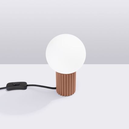 Eπιτραπέζιο φωτιστικό HALO 1xG9/8W/230V διάμετρος 12 cm καφέ