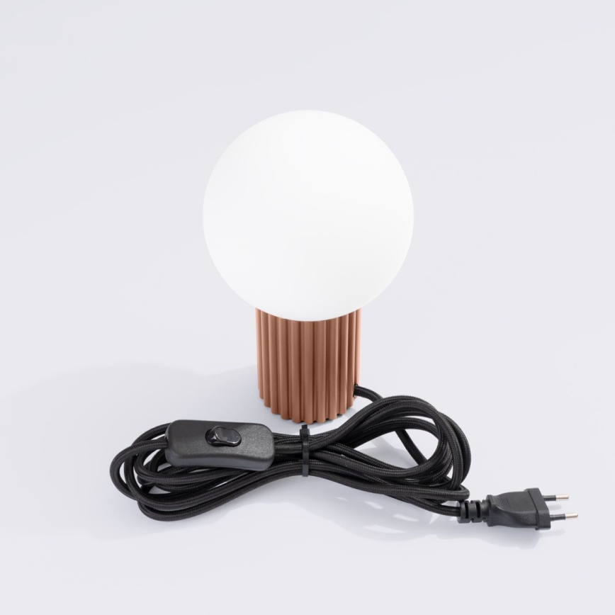 Eπιτραπέζιο φωτιστικό HALO 1xG9/8W/230V διάμετρος 12 cm καφέ