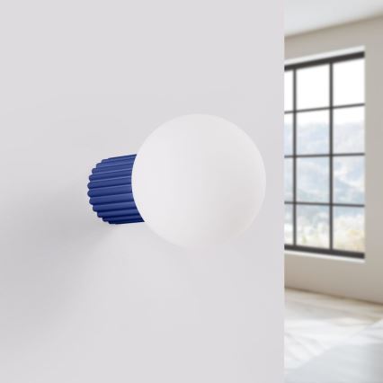 Επιτοίχιο φωτιστικό μπάνιου HALO 1xG9/8W/230V διάμετρος 12 cm IP44 μπλε